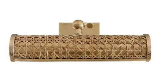 Caned Picture Light Sconce