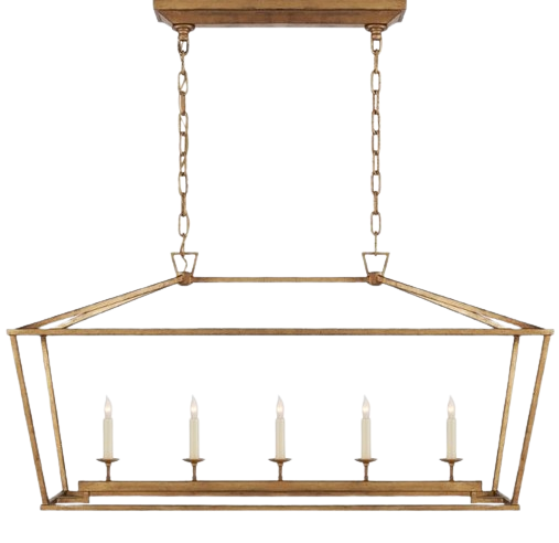 Darlana Medium Linear Chandelier, Brass