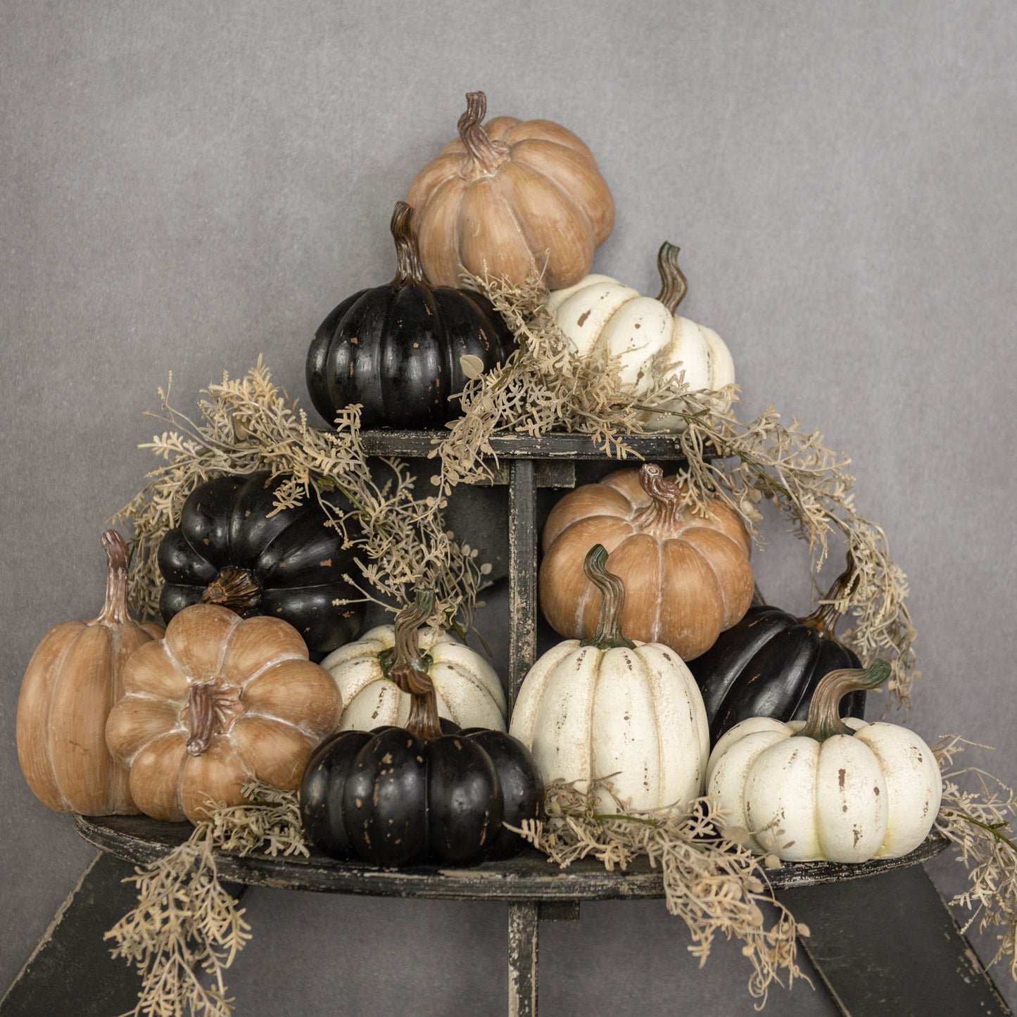 6" TAN RESIN PUMPKIN