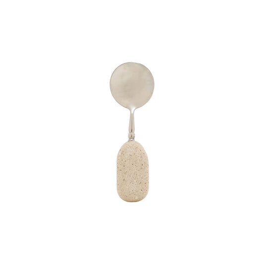 Stainless Steel & Stone Spoon, Natural (Each One Will Vary)
