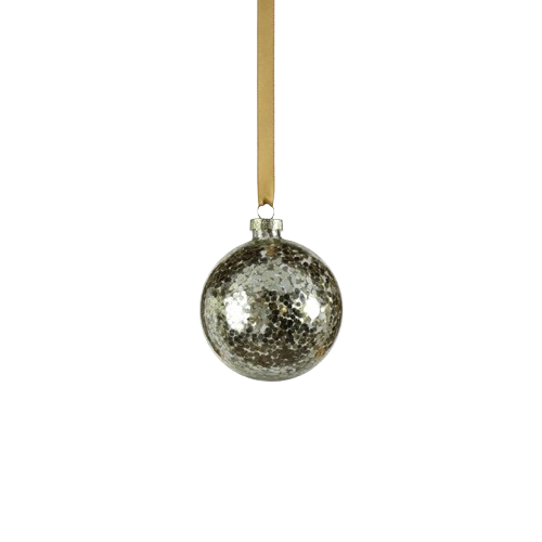 Confetti Glass Ball Ornament - Gold - 3.25 in