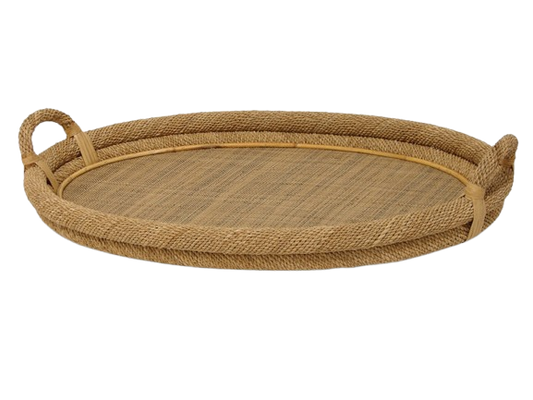 OVAL NATURAL ROPE TOP TRAY