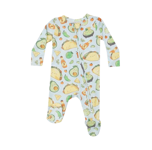 Happy Tacos - 2 Way Zipper Footie