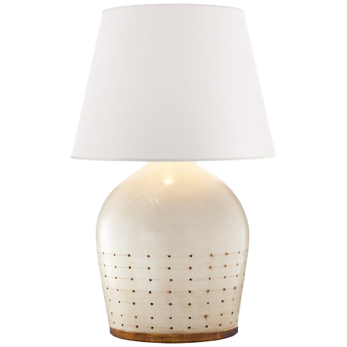 Halifax Small Table Lamp in Coconut with White Paper Shade