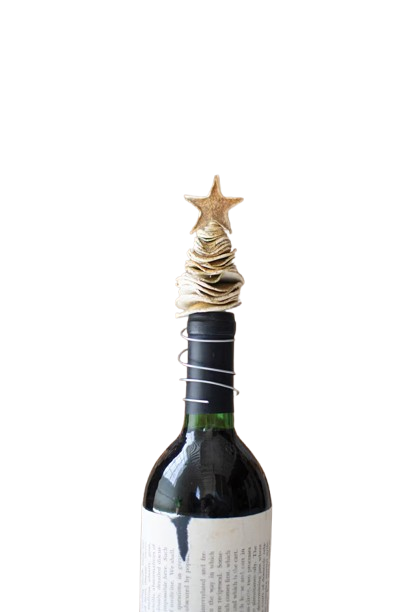 Dried Orange Peel Christmas Tree Wine Topper