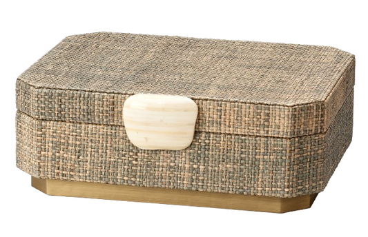Eden Box-Grey Raffia/Ivory