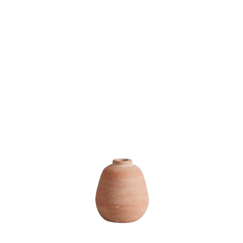 Terra Cotta Bud Vase, Whitewash