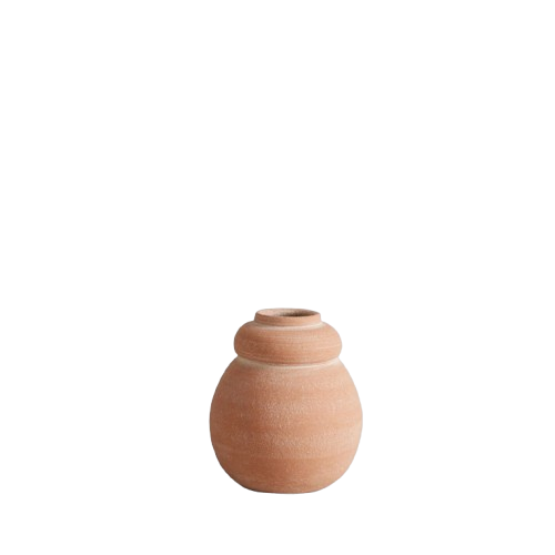 Terra Cotta Bud Vase, Whitewash