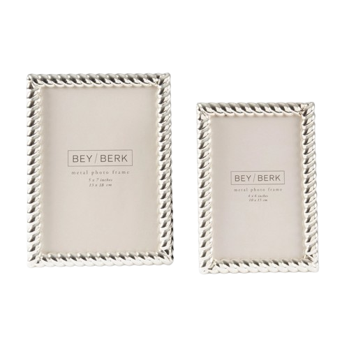 Silver Plated Rope Design Frame