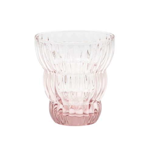 Meredith Pink Tumbler Glass, Hand Blown, Individual