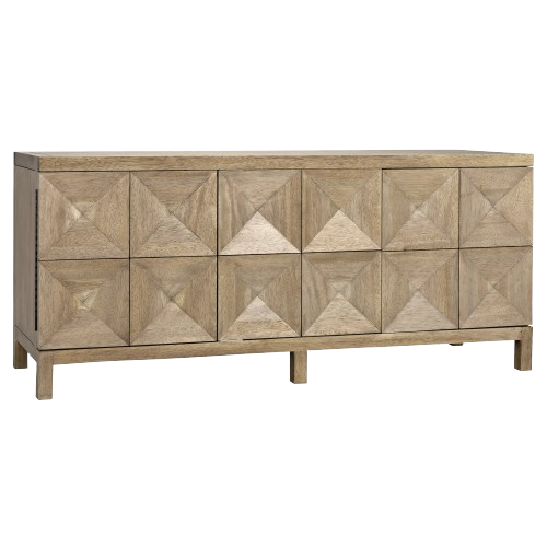 Quadrant 3 Door Sideboard, Washed Walnut