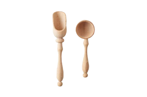 Beechwood Salt and Sugar Spoon Set