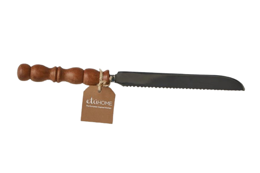 Serrated Bread Knife, Wood Handle