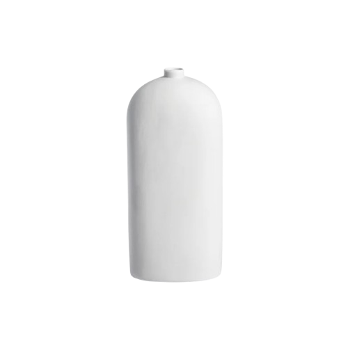 Lily All-White Ceramic Vase - Tall