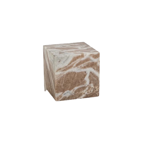 Arabescato Marble Bookend - Cube