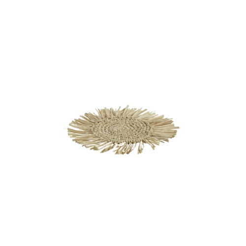 Fringed Palm Raffia Coaster