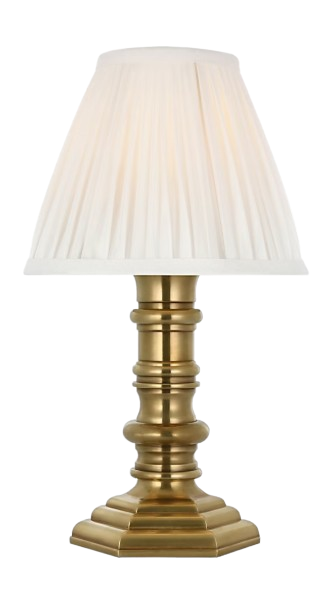 Thatcher 12" Cordless Accent Lamp, Natural Brass