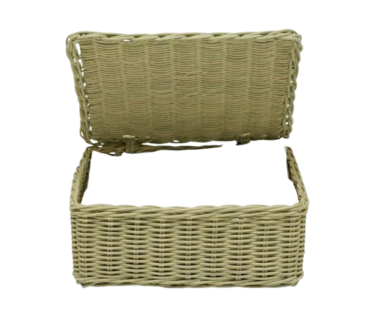 Micaela Mint Green Rattan Napkin Tray
