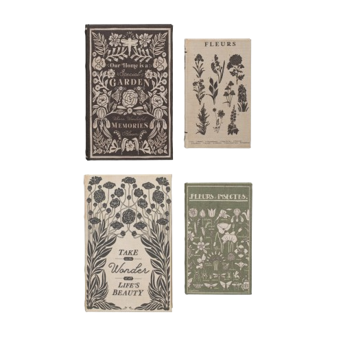 Canvas Book Storage Boxes, Set of 2