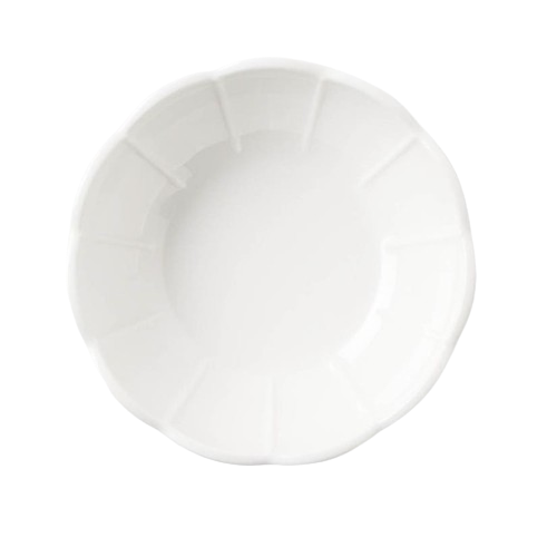 Iris, White, Scallop, Salad Plate, Melamine, Individual