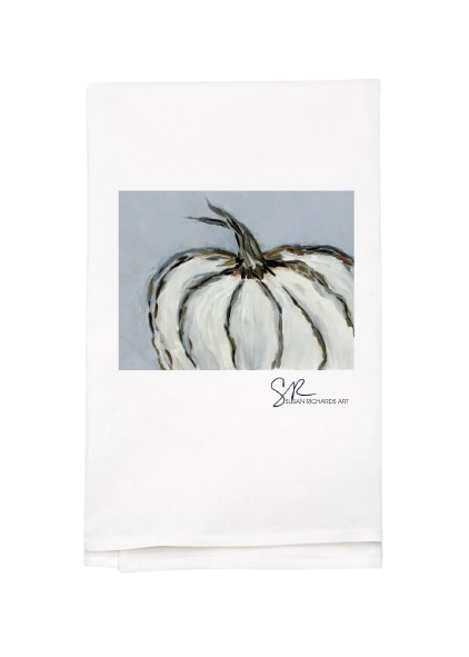 SR White Pumpkin tea towel