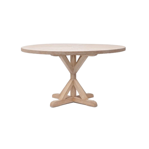 Dane Round Dining Table, Cerused Oak