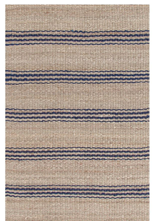 Jute Ticking Indigo Handwoven Rug