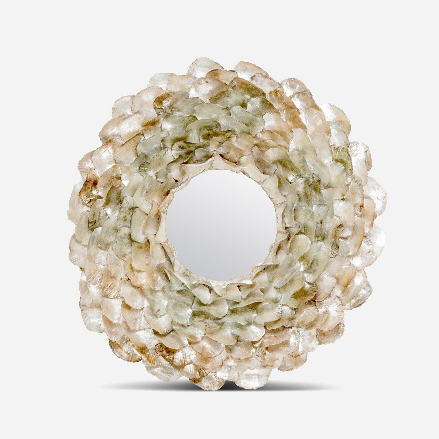 Venus 45" Mirror, Frost Saddle Oyster Shell