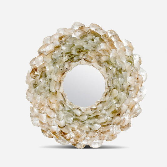Venus 45" Mirror, Frost Saddle Oyster Shell