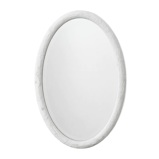 Ovation Oval Mirror, White