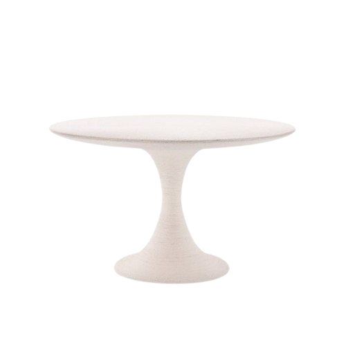 Rope Dining Table, White with glass top