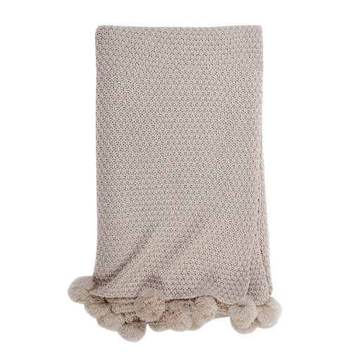 Riley Oversized Throw, Taupe - 60x90