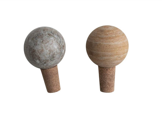 Marble & Cork Bottle Stopper